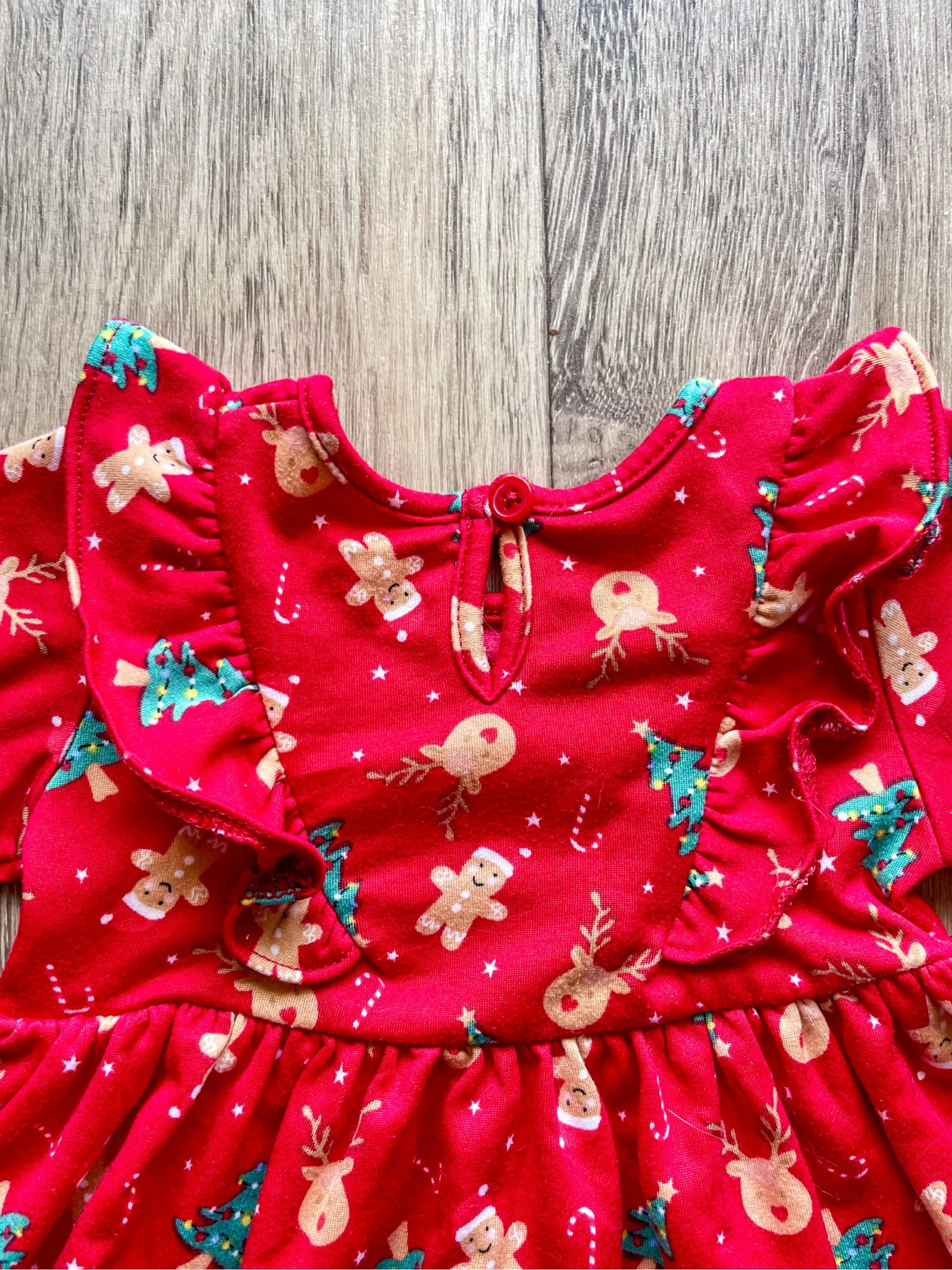 Rode kerstjurk met patronen van Primark maat 3-6 maanden – photo 5